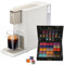 Tchibo Qbo ICONIC Premium Kapselmaschine inkl. 30 recyclebare Qbo Kapseln für Espresso, Caffè und Caffè Grande, kompaktes, innovatives Design, Light Gold
