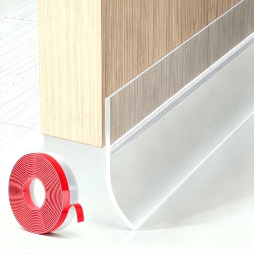 6M Draft Excluder 35mm x 1.5mm Self Adhesive Door Bottom Seal Strip | Weather Sealing Strip for Door & Window Gaps, Rigid & Flexible Composite Design, Under Door Draught Excluder