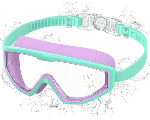 Ambienden Gafas Natación Niño, Antivaho UV, Visión 180°, Ajuste 1 Clic