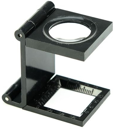 Faltbare Lupe, 44 x 30 x 12 mm, Größe 8-fache Leistung, 63 mm Brennweite für einfaches Tragen, Inspektionslupe