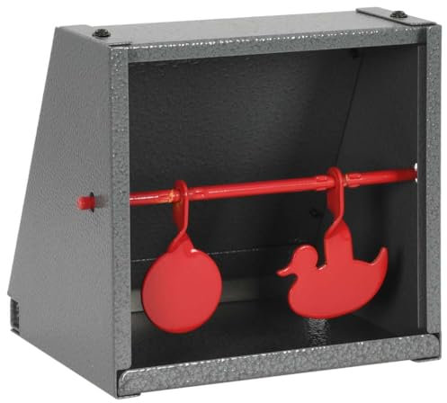 vidaXL Scheibenkasten 2 Ziele Rund Enten-Design Kugelfangkasten Pendelkasten Kugelfang Zielscheibe Schießscheibe Entenkasten Luftgewehr
