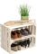 Kistenbaron Schuhschrank Schuhregal - Weinkiste Obstkiste Holzkiste - weiß - 50x40x30cm
