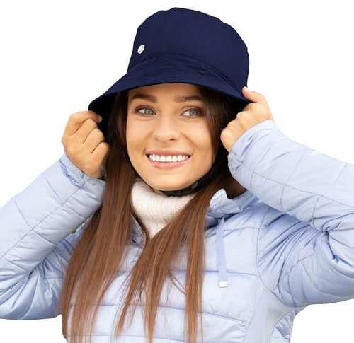 Ribcap Billie Medizinischer Schutzhelm – Sicherer und Stilvoller Kopfschutz für Sturzgefährdete | Marineblau | Mittel 56-58 cm | Ideal für Epilepsie, Erwachsene, Senioren und alle Aktivitäten