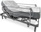 Duérmete Online Pack Cama Eléctrica Articulada Reforzada Ergomax con Colchón Viscoelástico Dorsaltec con Barandillas INOX, Gris Antracita, 90 x 190 cm