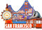 USA San Francisco Holzmagnet, 3D-Kühlschrankmagnete, Reise-Sammlerstück, Souvenirs, Dekorationen, handgefertigtes Handwerk, 2