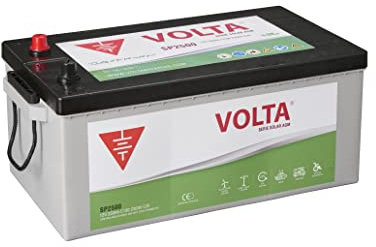 Bateria Solar AGM 250Ah C100 - Borne +Izq - Medidas Largo 517x Ancho 275 x Alto 243 mm. con 2 años de Garantía - Fabricación Europea.
