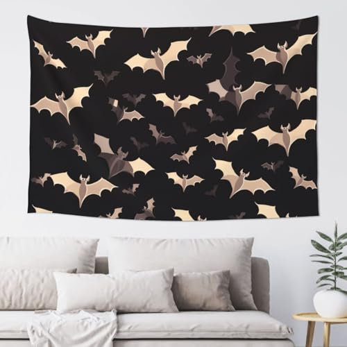 Wandbehang mit fliegenden Fledermäusen, weich, langlebig, breit, leicht, ästhetischer Wandteppich für Schlafzimmer, Wohnzimmer, Wohnheim, Wandkunst, Dekoration, 152,4 x 101,6 cm