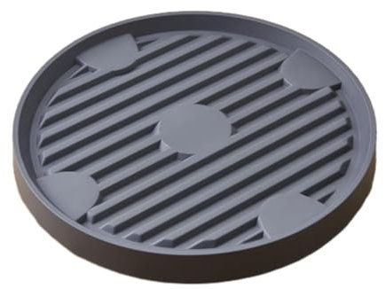 Sharplace Support de Plante Roulant avec Roues, Plateau de Pot de Fleur, Plateaux de jardinière roulante, Chariot Rond pour Pot de Fleur, pour Jardin extérieur, Diamètre extérieur 28 cm, Gris