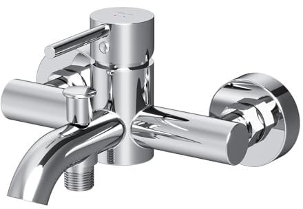 AM.PM FPA10000 Robinet de baignoire, mitigeur monocommande pour salle de bain, brossé, chromé