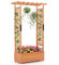 RELAX4LIFE Jardinière Surélevée avec Treillis Latéral & Supérieur, Jardinière sur Pied avec Treillis&Trous de Drainage, Conteneur de Plantes Vertical Pourvignes Grimpantes (110x44x182CM)