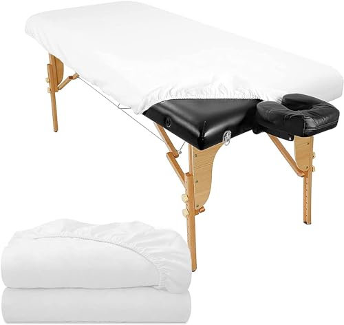 rngwaper 2pcs Spannbezug für Massageliege Ölresistent, 70 x 190cm Wasserdicht Bezug für Massageliege Waschbar Massageliege Bezug für Kosmetik-Tische und Therapie-Bänke