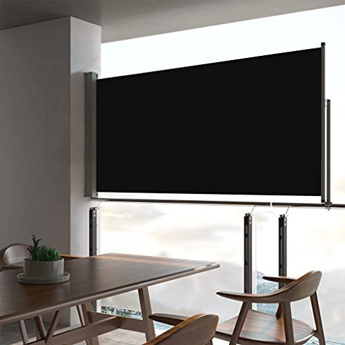 Home Outdoor OthersPatio Toldo lateral retráctil 80x300 cm Negro
