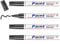 AOSUCO Black Permanent Marker Pens, Waterproof Paint Pens with 2-2.8mm Bullet Tip, 4 Oil-based Black Pens for Plastic, Metal, Glass, Rock, Wood, Cardboard, Leather, Ceramic