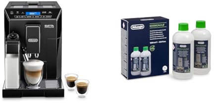 De'Longhi Eletta, Fully Automatic Bean to Cup Coffee Machine, Cappuccino and Espresso Maker & Original EcoDecalk Descaler for Fully Automatic Coffee Machine and Coffee Makers