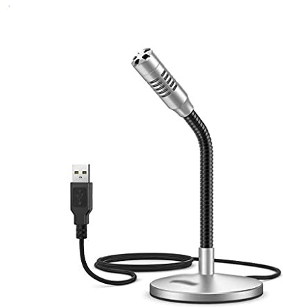 DRINGP QZH Mini Gooseneck USB Microphone for Computer&Laptop Plug&Play Ideal for Gaming,Streaming,Voiceover