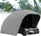 Abri de Voiture Robuste amélioré, Garage Portable entièrement Automatique, abri de Voiture en Acier Inoxydable, auvent de carport étanche pour l'extérieur, Toutes Saisons, 5,5 * 2,