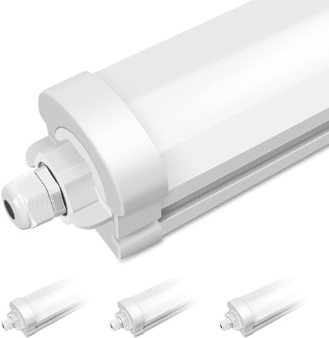 ALUSSO 4 Stück LED Feuchtraumleuchte 117CM, 36W 4320LM LED Röhre 4000K, IP65 Wasserfest Feuchtraumlampe Werkstatt Deckenleuchte für Garage,Keller,Werkstatt,Feuchtraum,Bad,Büro,Warenhaus