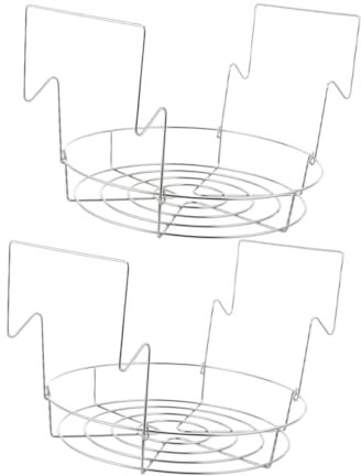BRIGHTFUFU 2pièces Support De Bocal Acier Inoxydable De Étagères Pratiques pour Conserves Et De Biberons Rack Réutilisable pour Cuisine Et Commerces
