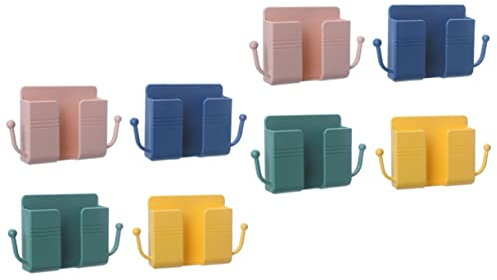 PRETYZOOM 2 Sätze Für Fernbedienung Wanddekorationsregal Handy-ladehalterungen Wandhalter Storage Shelves Abstellständer Handy Wandregale Tv-Controller-Container 4 Stück * 2