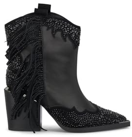 Alma en Pena. Botines con tacón Bloque de Piel para Mujer. - Talla: 39