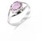 Bague de promesse traditionnelle en argent sterling 925 avec améthyste rose, faite à la main, pour femme et homme, RB-01-PAMTST-3.5