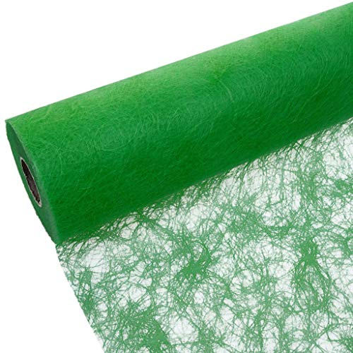 Sizoflor Tischband - 25 Meter Rolle + 100 Dekoherzen Gratis (20cm Breite, Neongrün)