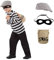Fun Shack Räuber Kostüm für Kinder, Bandit Dieb Outfit, Perfekt für Karneval und Halloween, L