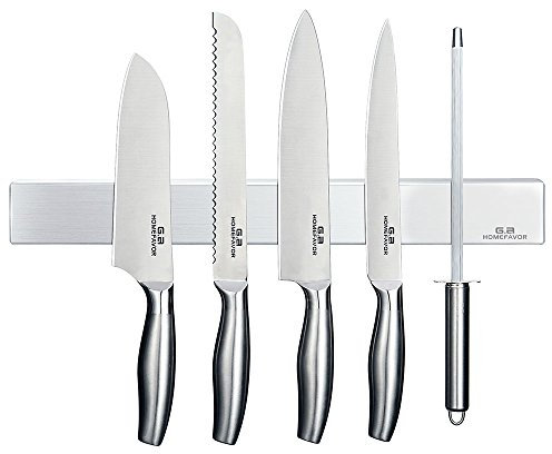 Magnetleiste Messer 40cm Magnetischer Messerhalter - extra starker Magnet - Messerleiste aus Edelstahl für alle Arten von Küchenmessern, Obstmessern