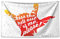 ABAKUHAUS Sagen Wandteppich, Kiss The Hell Out of Me Please Phrase Rock and Roll Grunge Dots, aus Weiches Mikrofaser Stoff Wand Dekoration Für Schlafzimmer, 230 x 140 cm, Zinnoberrot Orange Schwarz