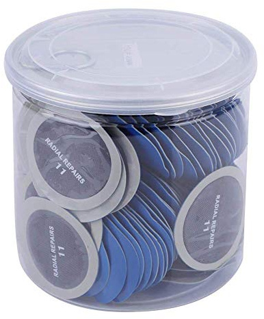 VGEBY 150Pcs Tire Repair Patch, Car Tyre Puncture Repair Patches Rubber Tire Cold Patch Bicycles and Spare Parts Motorcycle Puncture Repair Kit for Cycling