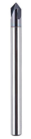 SpeTool Fresa Grabado Fresa para Madera 4mm Fresa 90 Grados Fresa Chaflan Fresa de Ranura en V 3 Filos Carburo Sólido de Tungsteno con TiAlN Revestimiento Fresas de V para CNC para Chaflanes Grabar