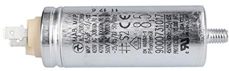 Bosch Siemens 610150 00610150 Condensateur de moteur Condensateur de démarrage 8,5 µF avec cosses enfichables pour moteur, sèche-linge et Neff Balay Constructa