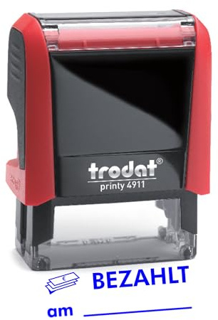 Trodat Printy 4911 Rot BEZAHLT AM BLAU