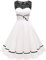 Bbonlinedress Robe de Soirée Carnaval Cocktail Vintage Femme Années 50s 60s Style Audrey Hepburn Swing pour Fête Mariage Bal Promo Baptême Gala Ligne A Ivory 2XL