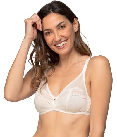 Playtex Women's Secret Comfort Underwire Full Cup Non-padded wired Bra, Off-White (Nacre 03Z), 44D (Manufacturer Size: 115D)