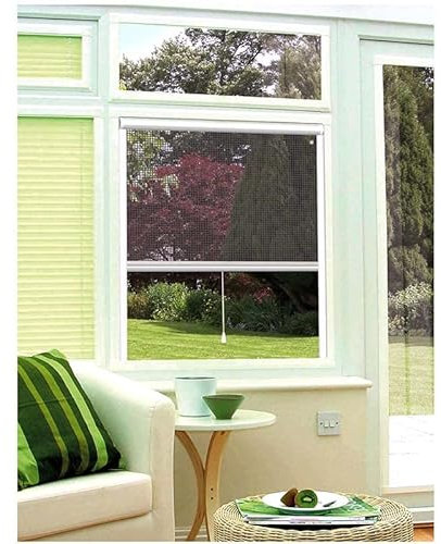 ZANZARIERA A RULLO FLASH PER FINESTRA 80X160CM COLORE BIANCO RAL 9010