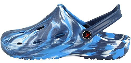 chung shi Unisex Dux Clogs, Navy/Royal/Weiss, 44/45 EU (XXL)