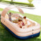 GJXJY Piscinas Hinchables AutomáTica con Toldo,Piscinas Hinchables Grandes Rectangulares Piscina Inflable Infantil Balcon,para NiñOs Adultos Familias