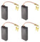 VGOL 2 Paires Balais de Charbon 6.3x12.5x30mm Pièce de Rechange de Moteur compatible avec Festool CS 70 E/CS 70 EB/CS 70 EB SET Accessoires pour Outils Électriques