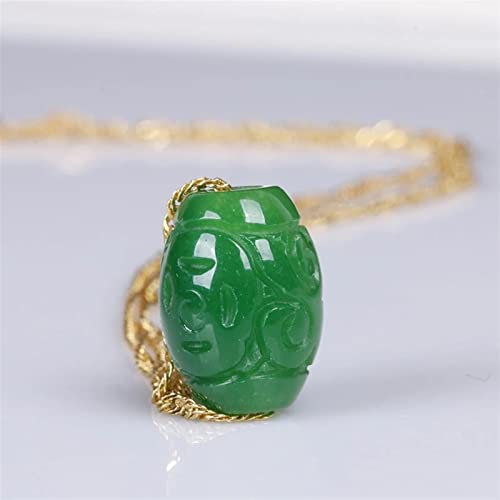 SMDSAZ Grüne Jade-Geldperlen DIY. Anhänger Armreif Charme Jadeeite Schmuck Mode Zubehör Amulett Geschenke for Frauen Männer