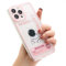 Yonds Queen for iPhone 12 Pro Max Clear Cute Case, Cool Cartoon Astronaut Space Rocket Moon Design Stylish TPU Bumper Shockproof Protector Transparent Case (iPhone 12 Pro Max, Pink Mars)