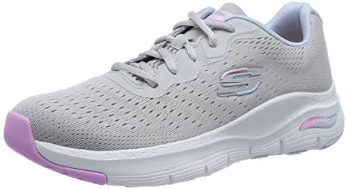 Skechers Arch Fit Infinity Cool, Zapatillas Mujer, Gray Mesh/Multi Trim, 37 EU