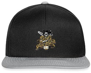 Spreadshirt Holzkunst Scholz Holz Macht Glücklich Snapback Cap, One Size, Schwarz/Grau