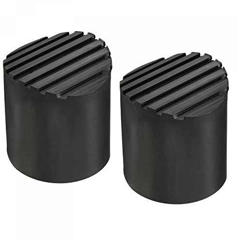 sourcing map Ladder Non-Slip Feet Mat 48mm ID Rubber Round Telescopic Ladder Accessories Pad Cover Cushion for Ladder Protection Black Pack of 2