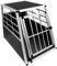 Pet Car Transport Crate Cage Large Aluminium Travel Box Trapezoidal Dog Cat Puppy Carrier Estate Vehicle 1 Door 69 x 65 x 90cm | FREE Plastic Washable Mat