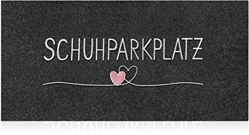 AAZZKANG Fußmatte Lang Außen Innen Schuhparkplatz Türmatte 120 x 45 cm mit Dauerhaft rutschfest Gummi Rückseite Ultra absorbieren Schlamm Einfach zu säubern Haustür Eingangsteppich Schwarz