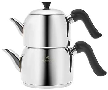 Karaca Edana Teekanne Set Schwarz Elegantes Teeset für stilvolle Teemomente mit moderner Induktionsfunktionalität
