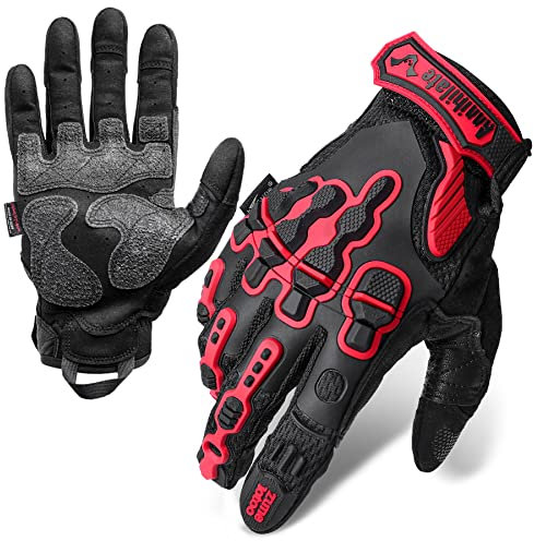 Zune Lotoo Taktische Handschuhe, Paintball Handschuhe Herren Touchscreen Kompatibel, Atmungsaktive und Stoßdämpfende Motorradhandschuhe für Airsoft Paintball Motorrad Klettern Outdoor Activities(S)