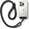 Ringke Holder Link Strap with Black Nylon Tag, Adjustable Crossbody Polyester Rope Lanyard Compatible with Universal Smartphone Case - Black & White