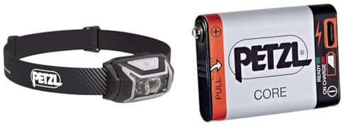 PETZL ACTIK Core GY | E065AA00 & Core - Batterie Rechargeable - Lampe Frontale - Compatible : TIKKID, TIKKINA, Tikka, ZIPKA, ACTIK, ACTIK Core, TACTIKKA, TACTIKKA +, TACTIKKA +RGB, IKO Core et IKO